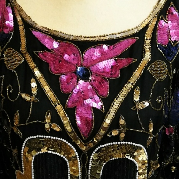 Medium Vintage Chanson D'Amour Sequin Top - Picture 3 of 8